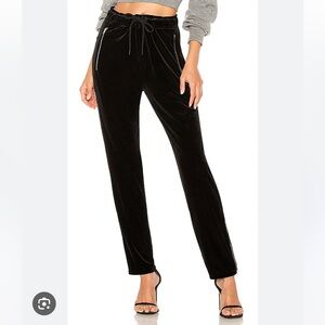 Rag & Bone Black velvet Track Pants & Joggers S
